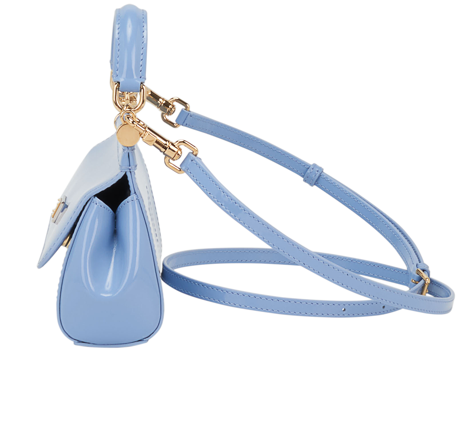 Small Sicily, &pound;750, Handbags, Blue, Leather, Bottom view